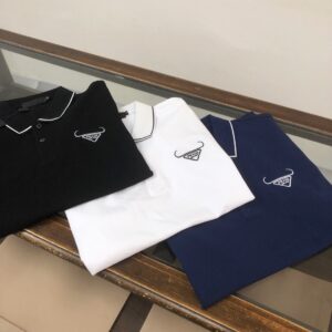 PRADAプラダ2024年春夏最新のメンズ半袖ポロシャツ142631