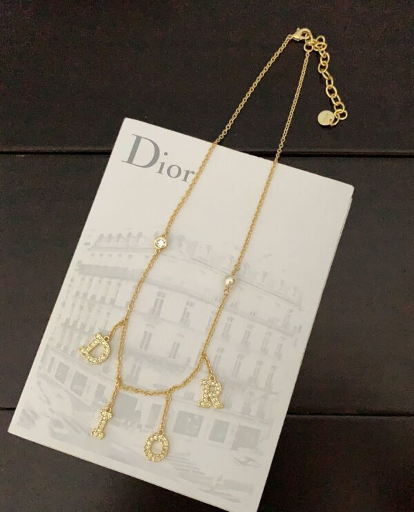 Dior最新モデルフルダイアモンド文字ネックレス139486 - 画像 (2)