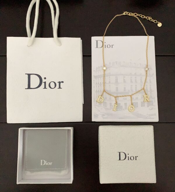 Dior最新モデルフルダイアモンド文字ネックレス139486 - 画像 (3)