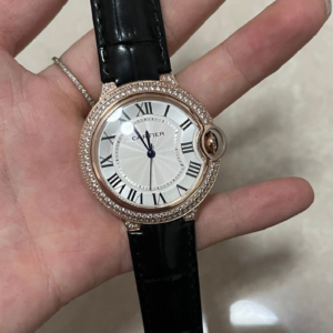カルティエ バロンブルー　ミッドサイズ 36mm クォーツ ダイヤ付きcrt127901