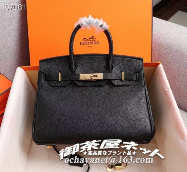 エルメスバーキン、ブラック３５金具シルバー/ゴールド