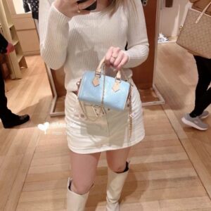 M83000爽やかなブルー！限定LouisVuitton ナノスピーディバック☆原