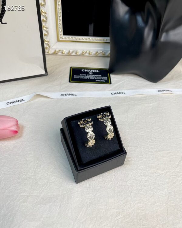 CHANELカウジンブルーダブルCリングイヤリングcc01754 - 画像 (4)