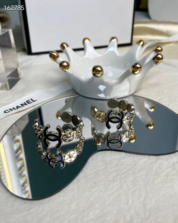CHANELカウジンブルーダブルCリングイヤリングcc01754 - 画像 (5)