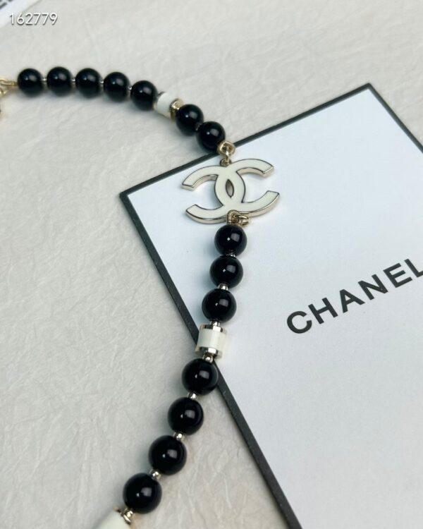 CHANELホワイトエナメルダブルCネックレスcc01831 - 画像 (3)