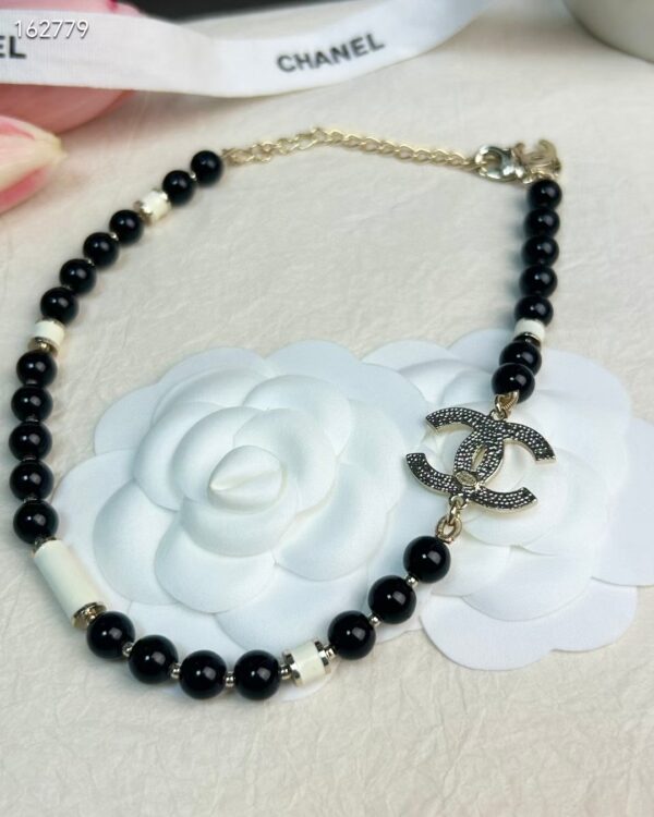 CHANELホワイトエナメルダブルCネックレスcc01831 - 画像 (4)