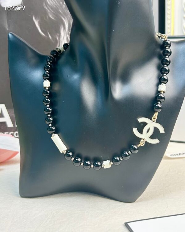 CHANELホワイトエナメルダブルCネックレスcc01831 - 画像 (5)